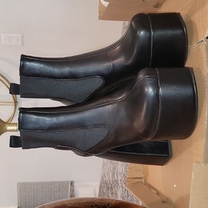 Platform Black Booties